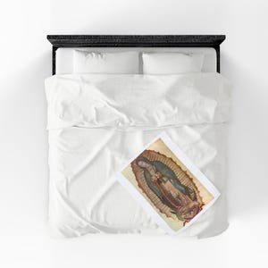 Our Lady of Guadalupe Velveteen Plush Throw Blanket | Catholic Virgin Mary Gift image 4