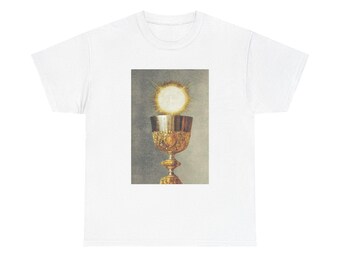 Eucharist Chalice Catholic T-Shirt, Faith Evangelization Tee, Catholic Gift for Men Women