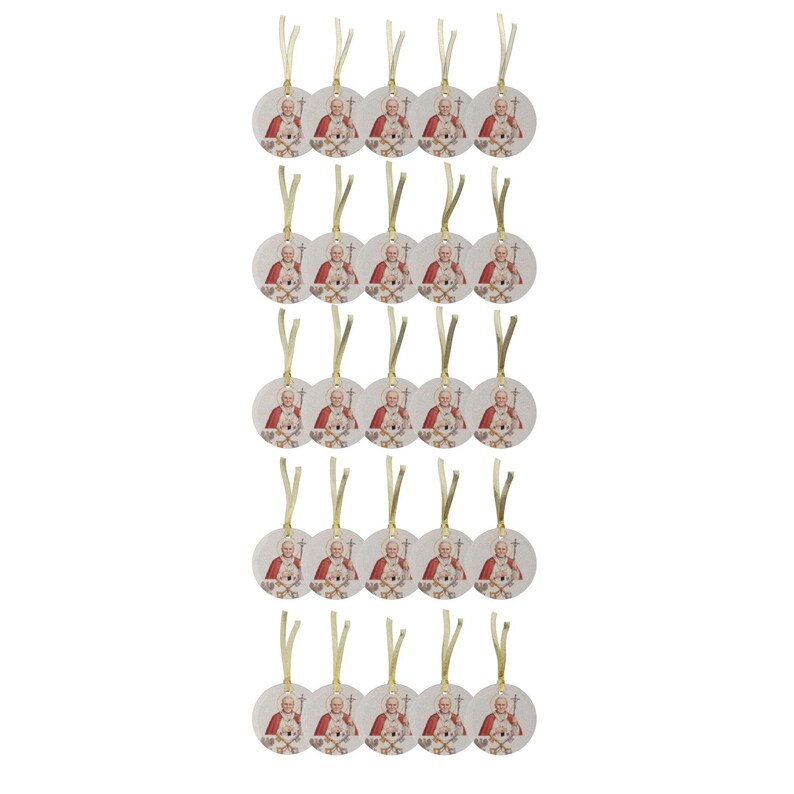 Adorno de cristal de Juan Pablo II, decoración navideña católica, regalo devocional papal imagen 19