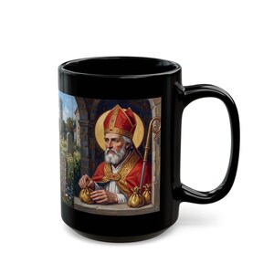 View of St. Nicholas black mug
