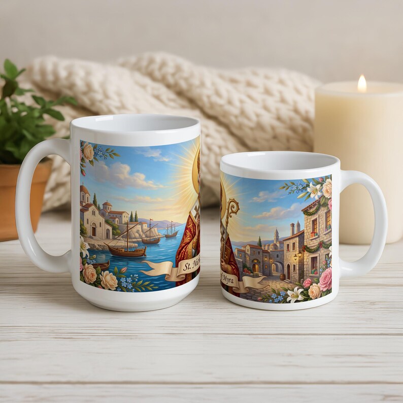 Photograph of St. Nicholas ceramic mug