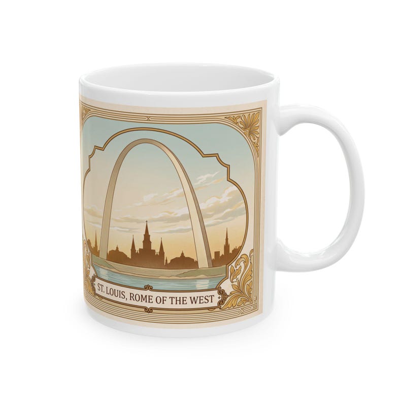 Saint Louis Rome of the West Mug, Catholic King Devotional Coffee Cup, Traditional Sacred Art image 4