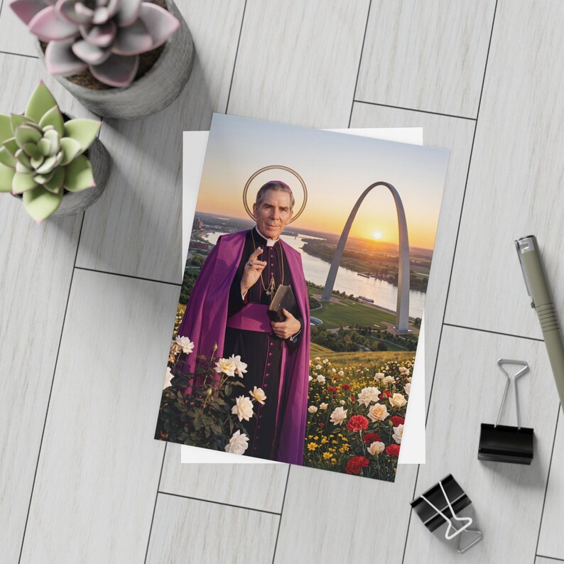 Blessed Fulton Sheen Note Cards, Catholic Writing Set, Blank Stationery for Priest or Confirmation Gift image 11