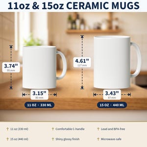 Size and fit chart for the St. Nicholas ceramic mug