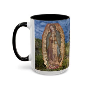 Our Lady of Guadalupe Mug, Catholic Gift for Mom, Marian Devotional Coffee Mug image 4