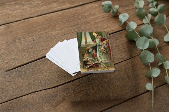 St. Nicholas Note Cards with Envelopes, Catholic Stationery Gift Set