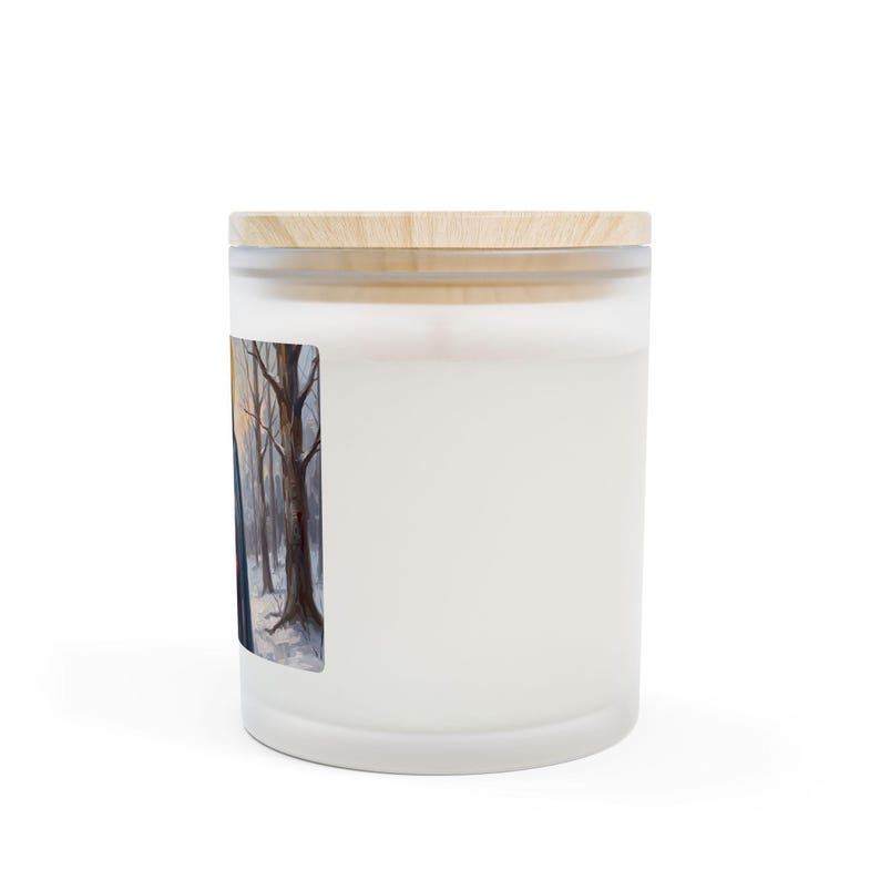Saint Elizabeth of Hungary Wooden Wick Candle, 11oz Frosted Glass, Hospital Worker Gift image 4