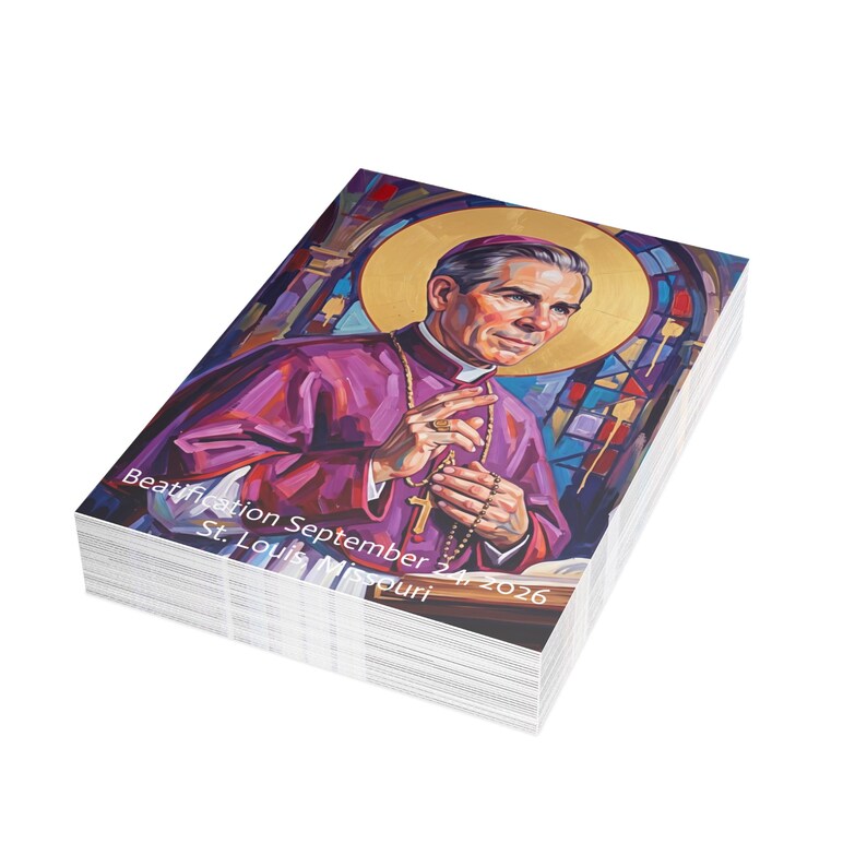 Fulton Sheen Note Cards, Catholic Stationery Set, Blessed Fulton Sheen Blank Cards for Priest or Gift image 11