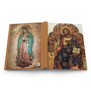 Katolicki dziennik modlitewny, twarda oprawa zeszytu Matki Bożej z Guadalupe, prezent na nabożeństwo maryjne dla katolickiej mamy, księdza lub ucznia zdjęcie 6