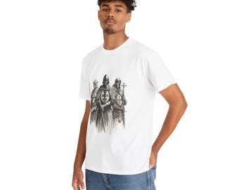 Crusader Knight T-Shirt, Medieval Knights Graphic Tee, Catholic History Gift for Men