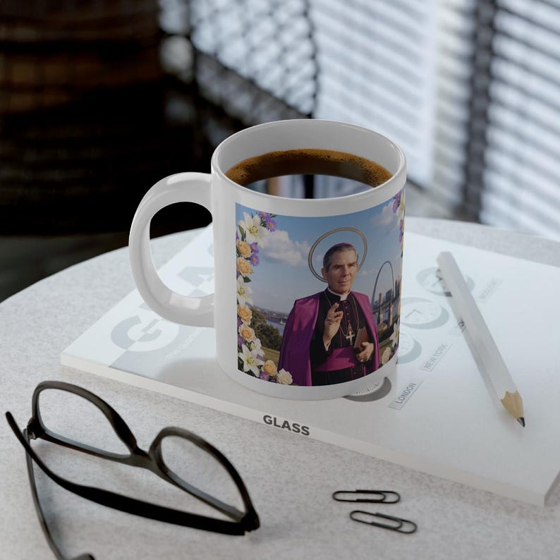Blessed Fulton Sheen Jumbo Coffee Mug, Large Catholic Gift for Priest, Apologist, or Dad image 6