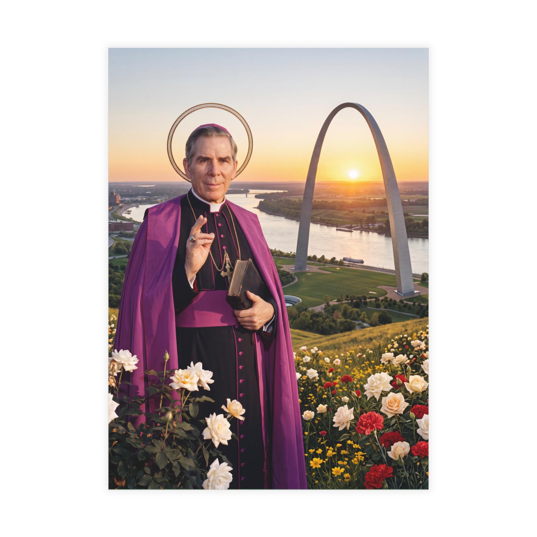Blessed Fulton Sheen Note Cards, Catholic Writing Set, Blank Stationery for Priest or Confirmation Gift