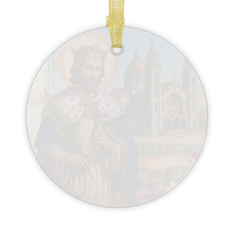 Ornement de Noël en verre représentant Saint Louis IX, cadeau de dévotion catholique image 16