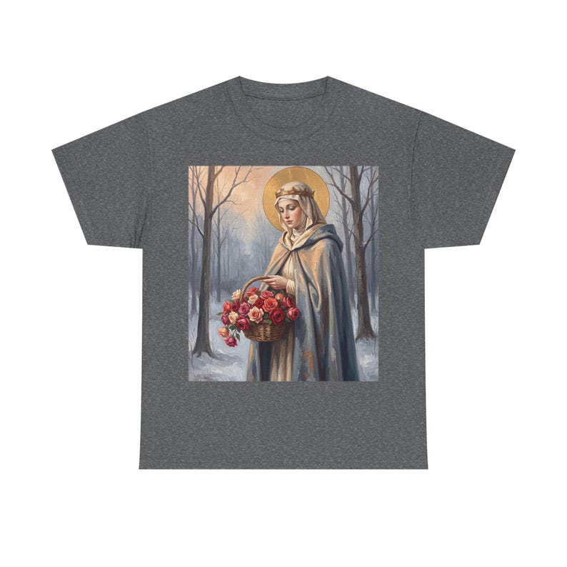 Camiseta de Santa Isabel de Hungría, regalo para trabajadores de hospitales, camiseta solidaria de la santa. imagen 18
