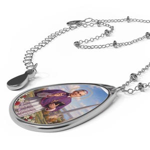 Blessed Fulton Sheen Oval Necklace, Catholic Jewelry Gift, Pendant for Women or Men image 3