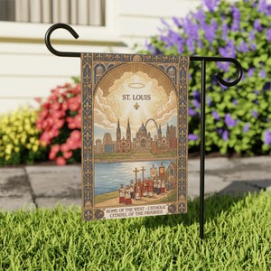 Saint Louis Skyline Garden Flag, Rome of the West Catholic Banner, Cathedral Outdoor Decor image 5