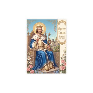 Saint Louis Note Cards, Traditional Catholic Stationery, King Louis IX Devotional Gift, Fulton Sheen Beatification 2026 image 19