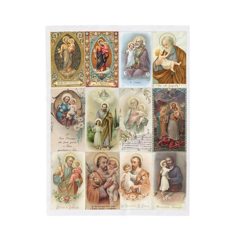 Terror of Demons Blanket, St. Joseph Velveteen Throw, Spiritual Warfare Catholic Gift for Home or Prayer Space image 4