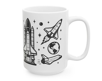 Caneca do Ônibus Espacial, Caneca de Café do Programa Espacial da NASA, Presente para Astronautas Amantes do Espaço, Presente para Estudantes de Ciências
