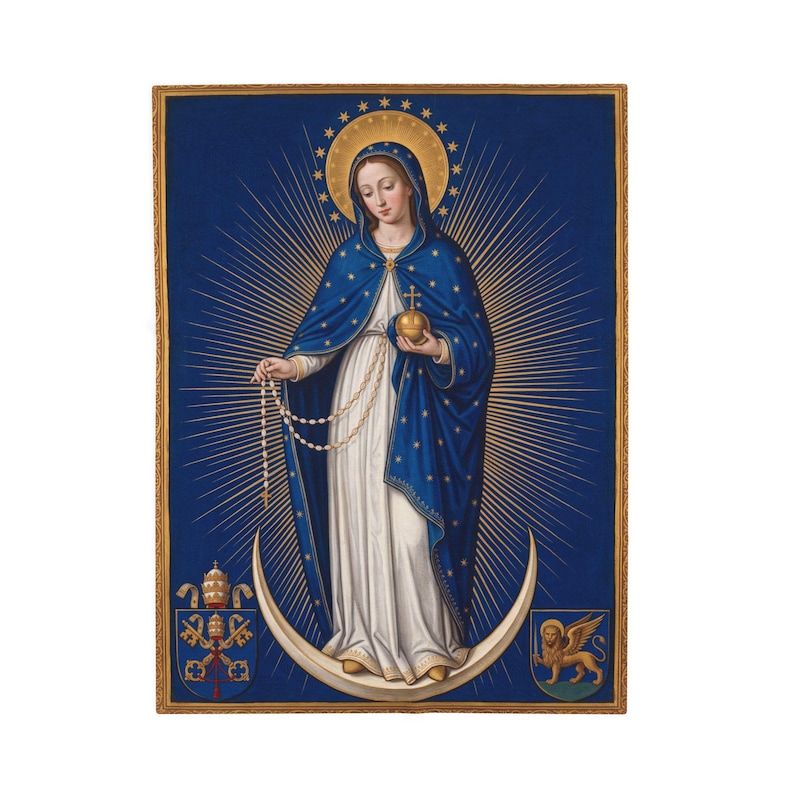 Blessed Virgin Mary Birthday Blanket, Nativity of Mary Feast Day Throw, September 8 Marian Gift for Catholic Home image 2