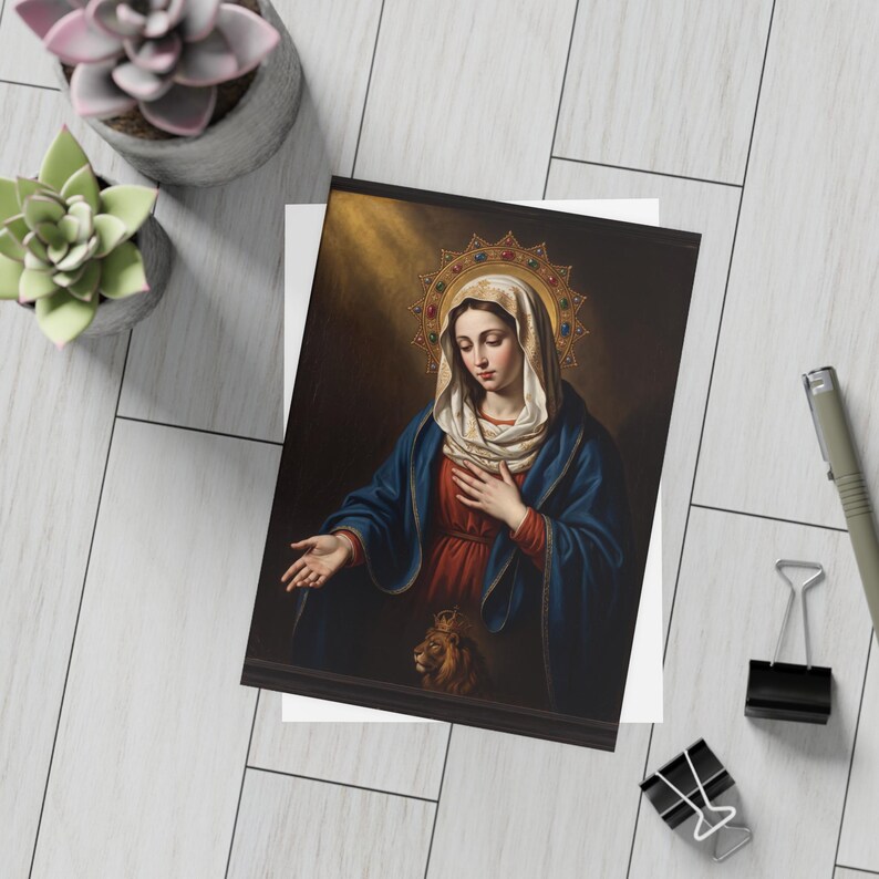 Our Lady of Hungary Note Cards, Marian Devotional Stationery, Catholic Prayer Cards image 6