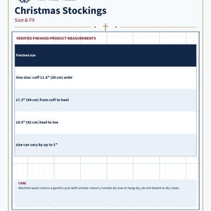 Size and fit chart for the St. Nicholas Catholic gift