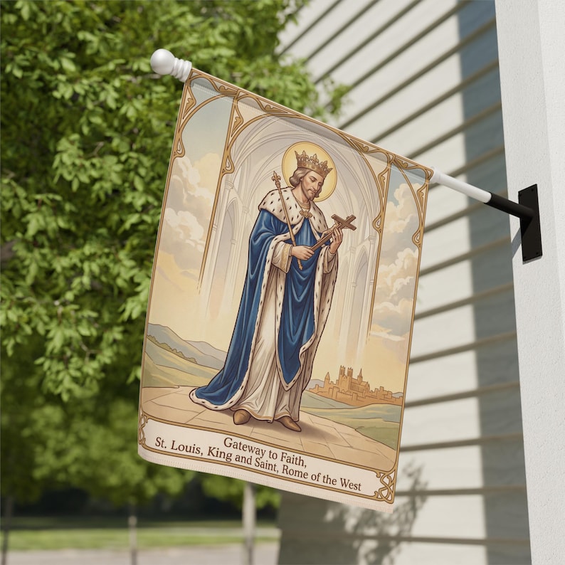 Saint Louis Skyline Garden Flag, Rome of the West Catholic Banner, Cathedral Outdoor Decor image 10