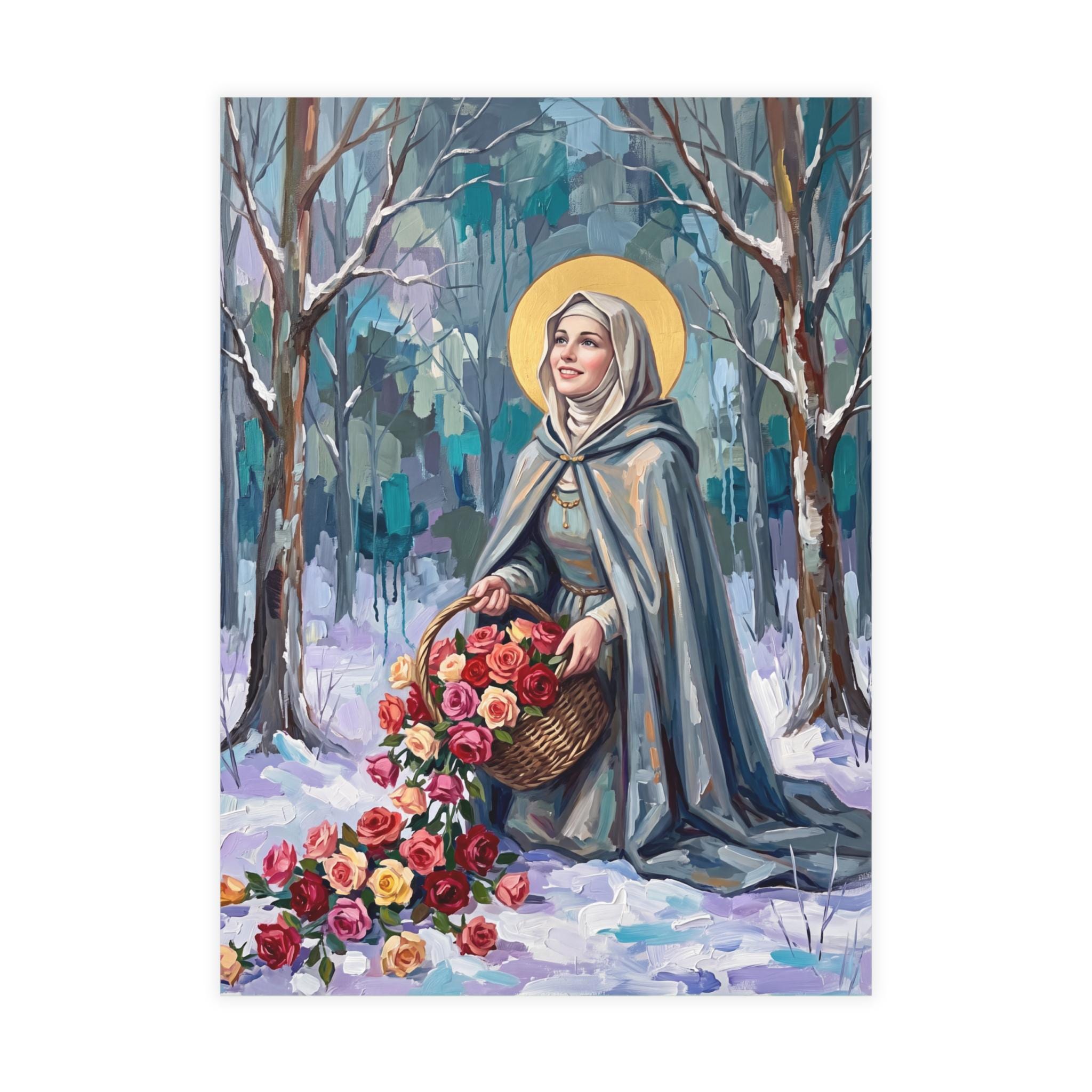 Saint Elizabeth of Hungary Note Cards, Set of 30, Charity Saint Stationery