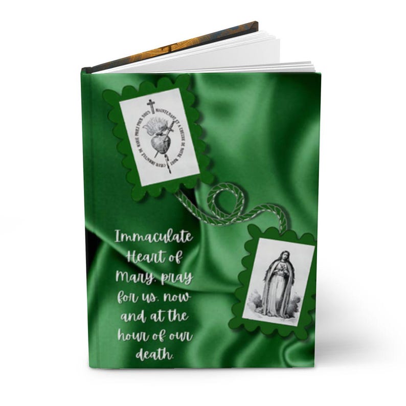 Immaculate Heart Blank Journal, Marian Devotional Matte Notebook, Catholic Gift image 3