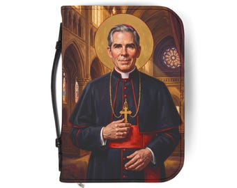 Archbishop Fulton Sheen Bible Cover, Catholic Devotional Scripture Protector