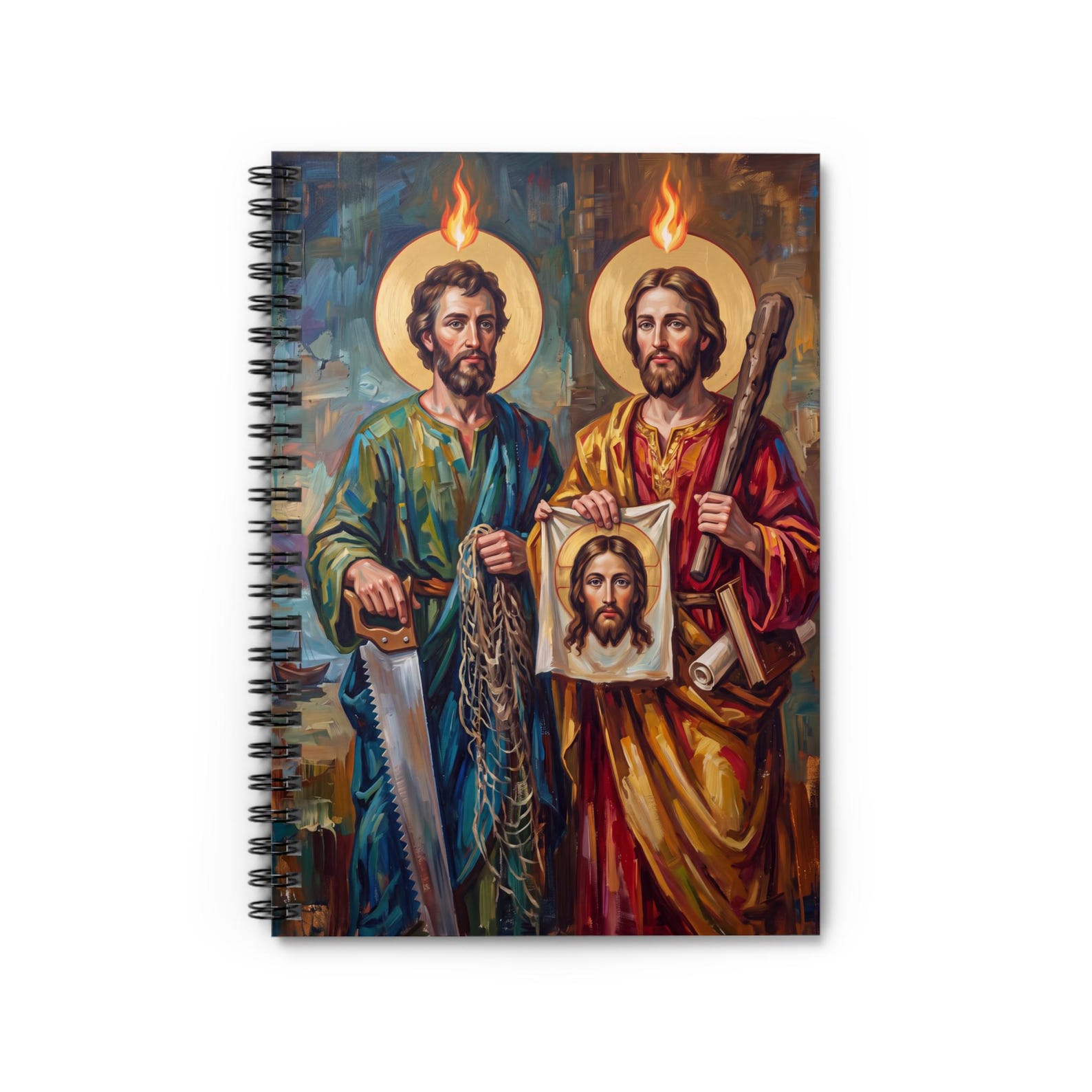 Devotinal Notebook Saints Simon and Jude Spiral Notebook, Apostles Lined Journal, Catholic ...
