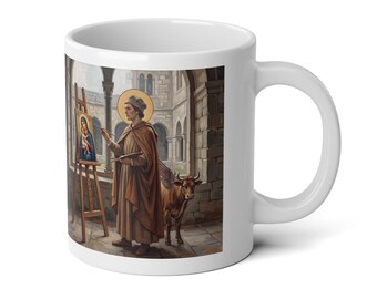 Saint Luke Mug for Artists, 20oz Ceramic Patron Saint Gift