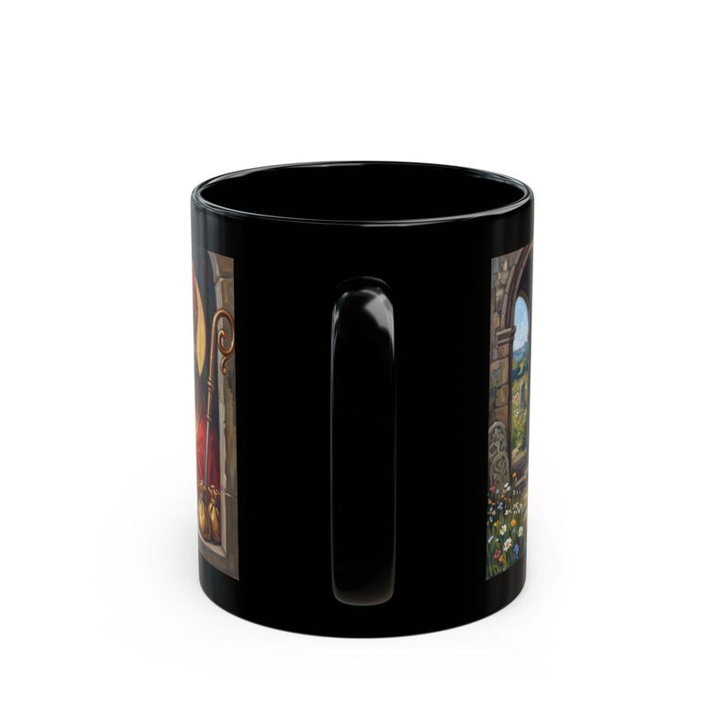 Detail of St. Nicholas black mug