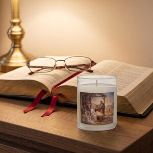 Another view of Christmas glass candle