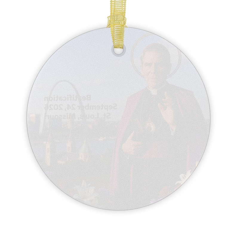 Fulton Sheen Christmas Ornament, Clear Glass Catholic Tree Decoration, Blessed Fulton Sheen Gift image 11