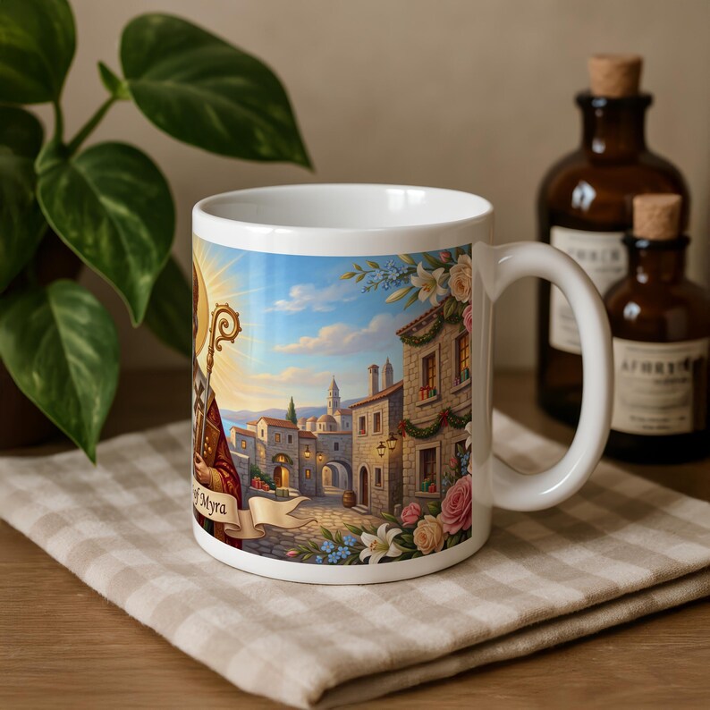 Photograph of St. Nicholas ceramic mug