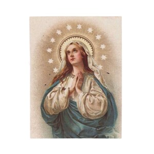 Virgin Mary Velveteen Plush Blanket, Marian Catholic Throw Blanket, Our Lady Devotional Gift for Catholic Home or Prayer Space image 2