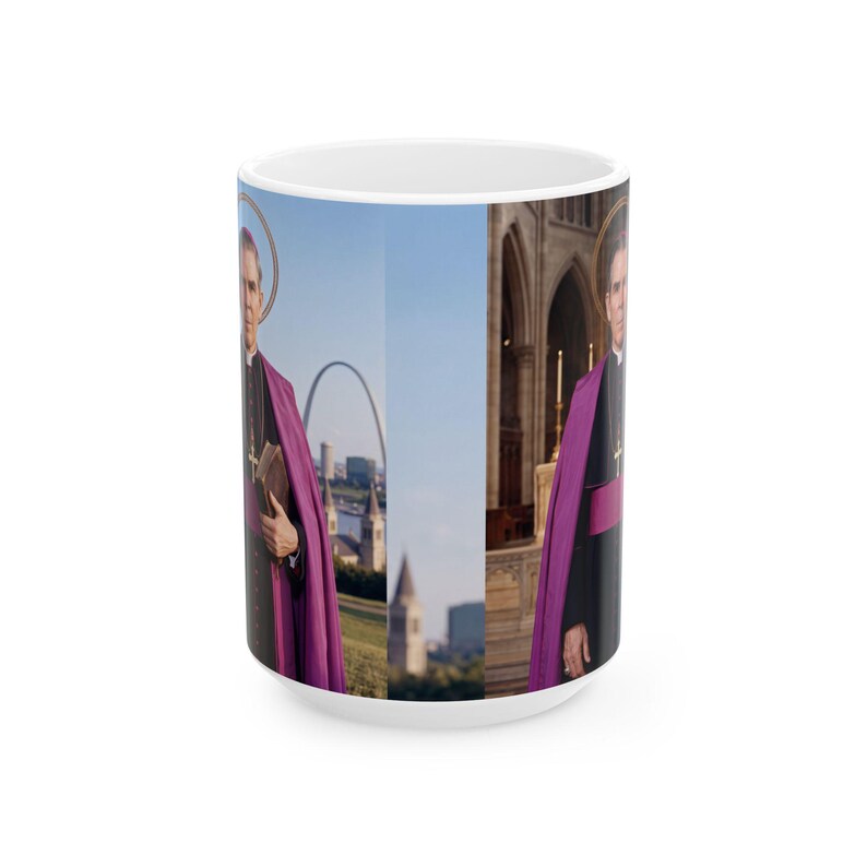 Blessed Fulton Sheen Coffee Mug 11oz, Catholic Gift for Priest, Dad, or Catholic Home image 2