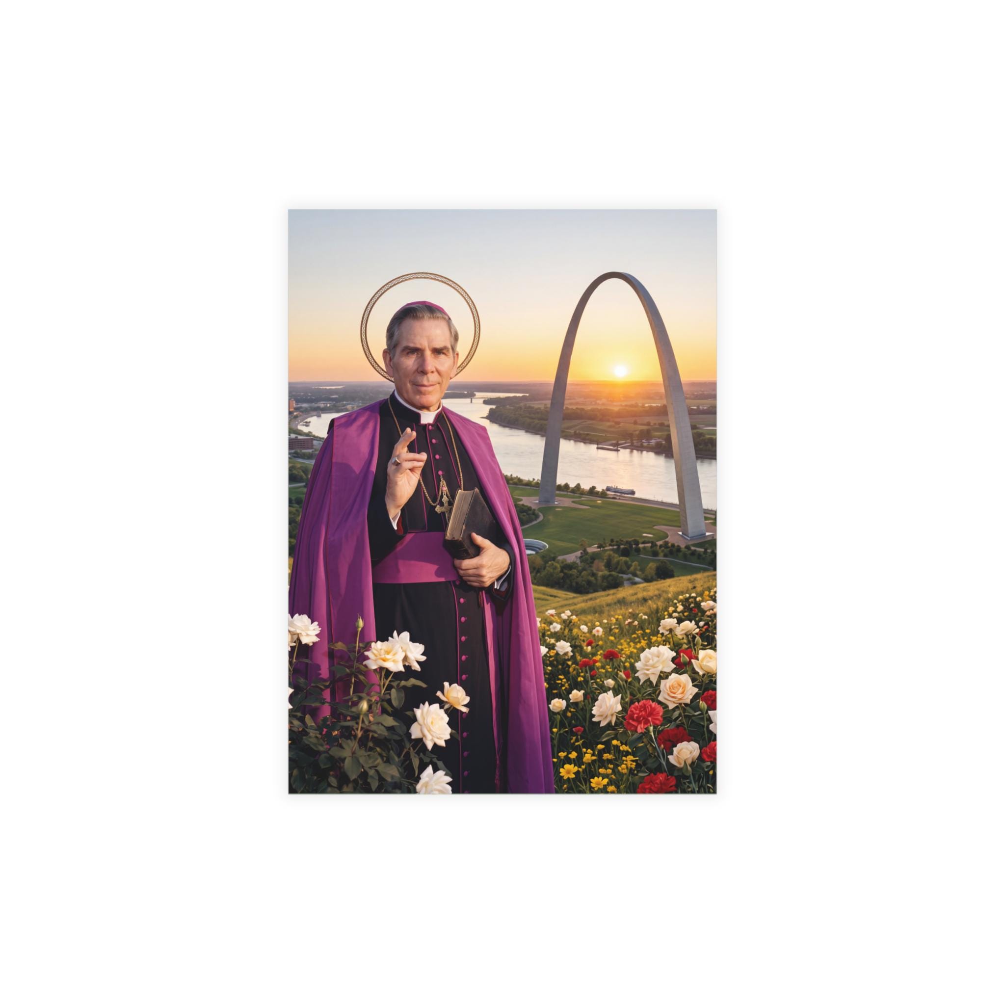 Blessed Fulton Sheen Postcards with Envelopes, Archbishop Stationery Gift Set
