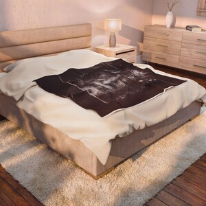 Shroud of Turin Blanket, Catholic Prayer Throw, Holy Face of Jesus Gift for Catholic Home image 6
