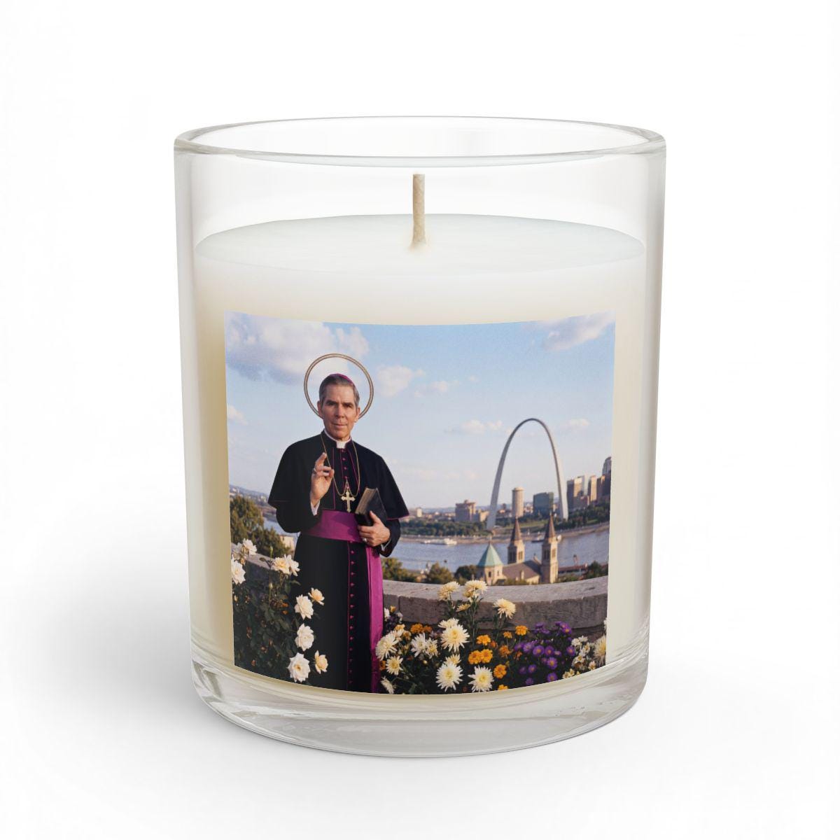 Blessed Fulton Sheen Candle, Catholic Home Altar Gift for Priest or Ordination