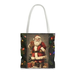 Old Fashioned Santa Claus Tote Bag, Traditional Catholic Christmas Gift, Vintage St. Nicholas Bag for Mom or Dad image 10