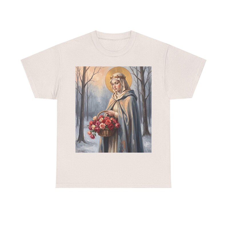 Camiseta de Santa Isabel de Hungría, regalo para trabajadores de hospitales, camiseta solidaria de la santa. imagen 6