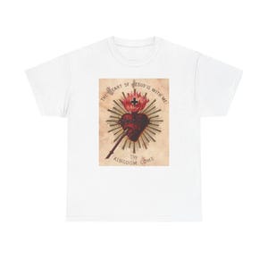 Sacred Heart of Jesus Catholic T-Shirt, Unisex Heavy Cotton Tee, Devotional Gift for Catholic Men and Women