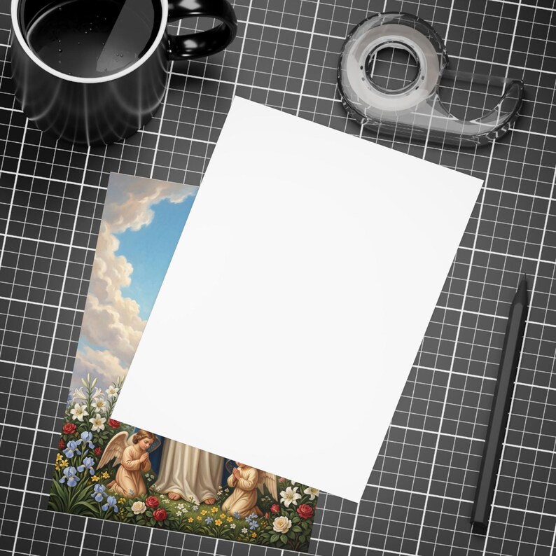 Queenship of Mary Note Cards, Marian Devotional Stationery, Blank Inside Catholic Greeting Cards image 13