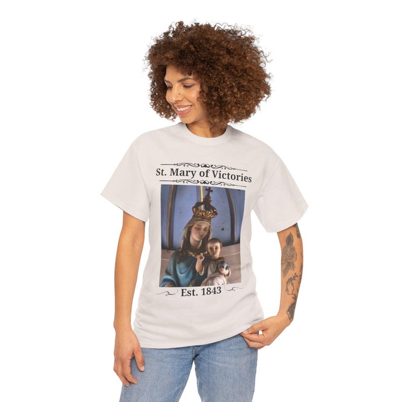 St. Mary of Victories T-Shirt, Catholic Church Gift, Historic St. Louis Parish Tee image 10