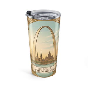 Saint Louis IX Tumbler, 20oz Catholic Coffee Cup, Traditional King of France Devotional Gift image 2