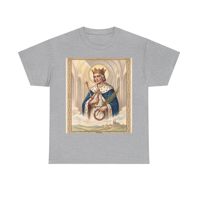 Immaculate Heart of Mary T-Shirt, Catholic Devotional Tee, St. Louis Patroness Gift image 3