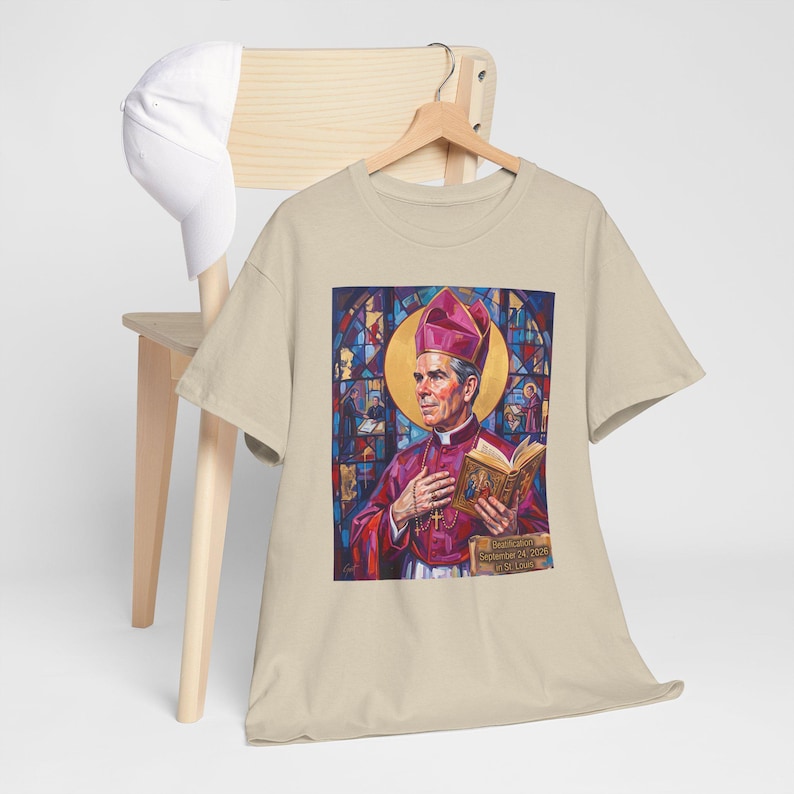 Blessed Fulton Sheen Catholic Shirt, Archbishop Evangelization Gift for Men or Women image 1