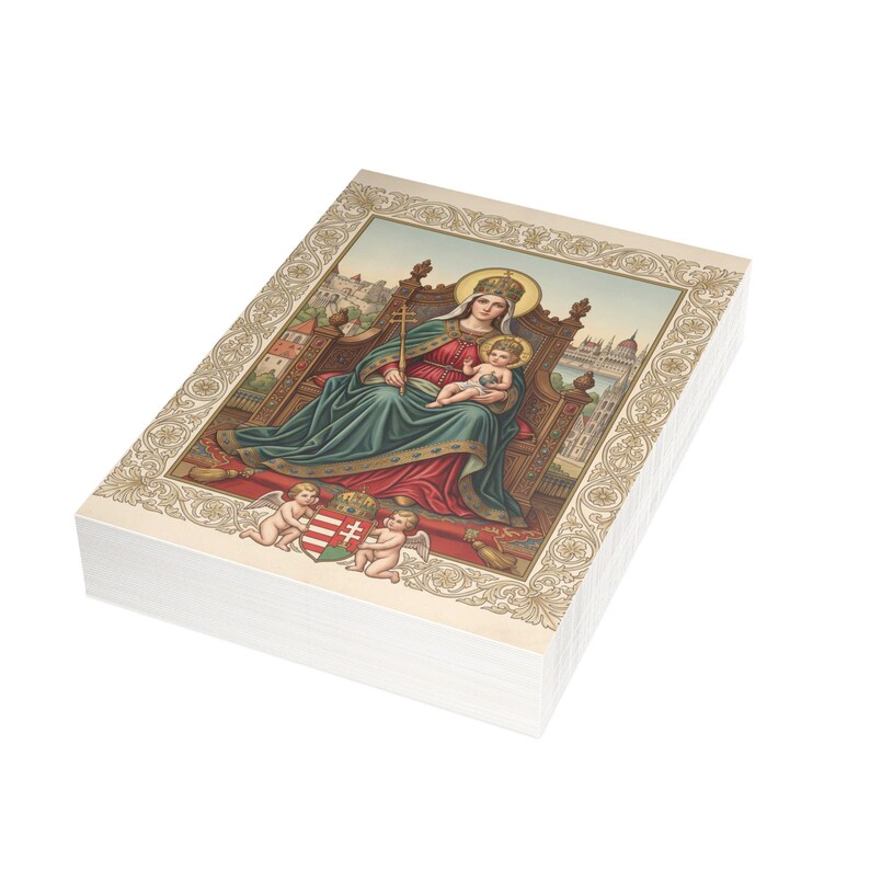 Our Lady of Hungary Note Cards, Marian Devotional Prayer Cards, Catholic Stationery image 11